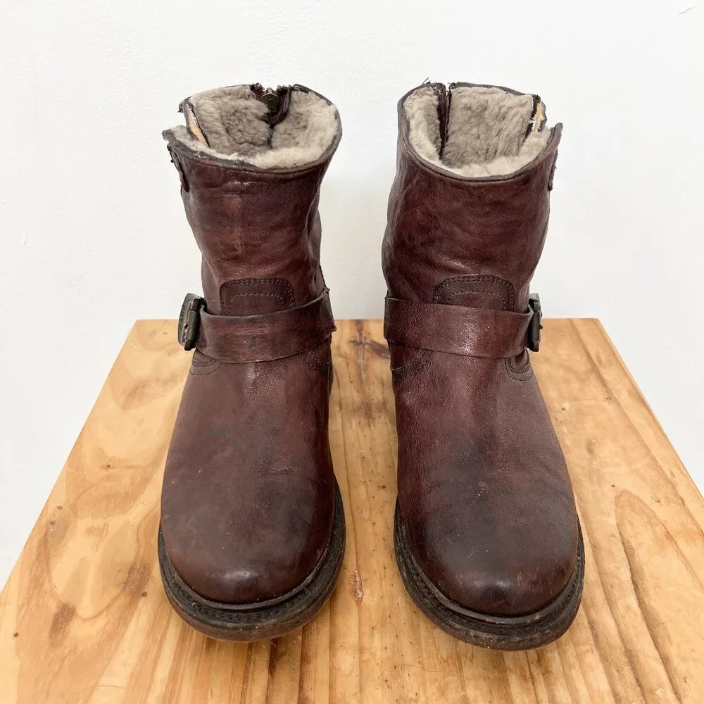 Frye Women's Brown Leather Ankle Boots - Picture 2 of 8